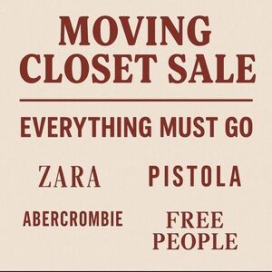 Moving Closet Sale Poster